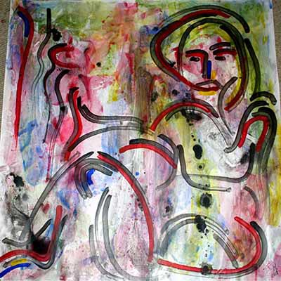 Mulher Sentada - 0,80x0,80m