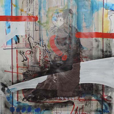 Grannie went to America 200x160cm tela